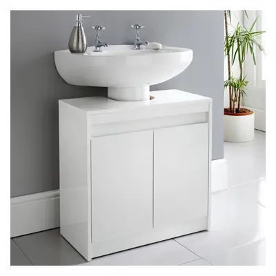 High Gloss Norsk High Gloss Under Sink Cabinet Add Some Stylish and Useful Storage To Your Bathr