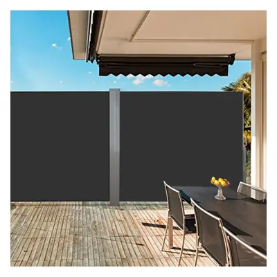 (Grey x 600cm (H x W)) Awning Retractable Patio Screen Shade Privacy Canopy