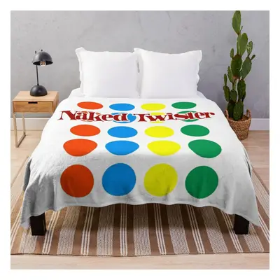 Fleece Throw Blanket Naked Twister for Sofa Couch Kids x Inches