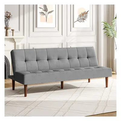 (Grey) Contemporary Convertible Sofa Bed