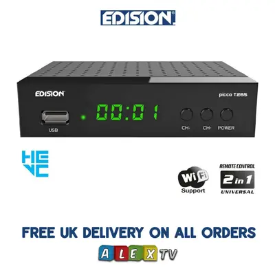 Edision T265 Full HD Freeview HD Free To Air Terrestrial Receiver Set Top Box