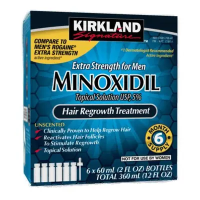 Kirkland Minoxidil Extra Strength for Men Hair Treatment Months Supply