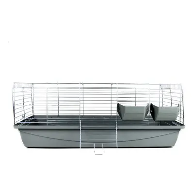 (Grey) Indoor Rabbit Guinea Pig Cage Premium 100cm Heavy Duty