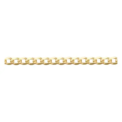 (18) Jewelco London Unisex Solid 9ct Yellow Gold Flat Curb 1.9mm Gauge Pendant Chain Necklace - 