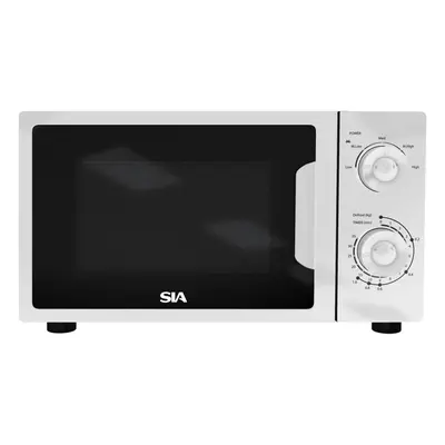 20L Microwave In White, Freestanding, Analogue Dials, 700W - SIA FAM21WH