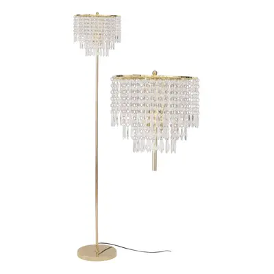 Cascada - Gold and Acrylic Crystal Jewelled Floor Lamp