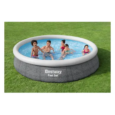 12ft Bestway Rattan Effect Outdoor Garden Durable Swimming Pool