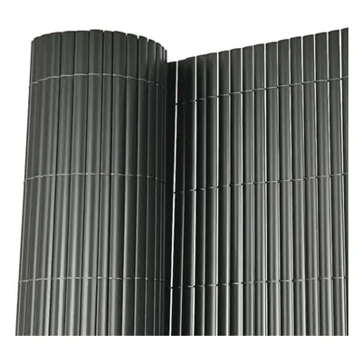 Oypla 1m x 5m Grey PVC Outdoor Garden Fencing Privacy Screen Roll