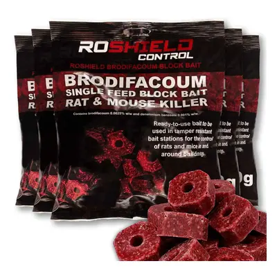 (1.5kg) Roshield Brodifacoum Rat & Mouse Killer Wax Bait Blocks