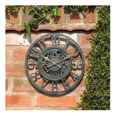 30cm Vintage Open Face Weatherproof Outdoor Indoor Garden Wall Clock