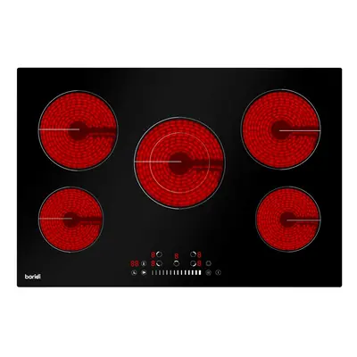 77cm Ceramic Hob with Cooking Zones, Slider Touch Control, Timer Setting, 8200W - DH175