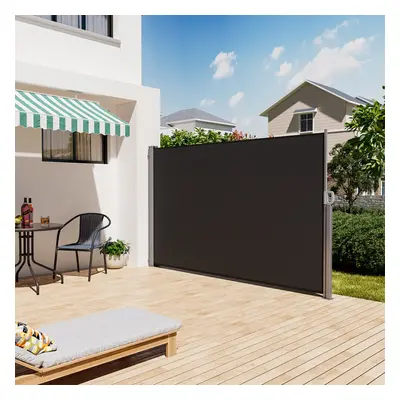 (Grey x 300cm (H x W)) Awning Retractable Patio Screen Shade Privacy Canopy