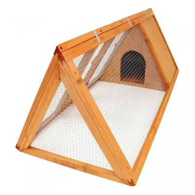 Oypla Wooden Outdoor Triangle Rabbit Guinea Pig Pet Hutch Run Cage