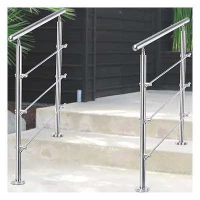 (100cm Cross Bar) Handrail Kit Outdoor Grab Rail Garden Step Support Variable Angle