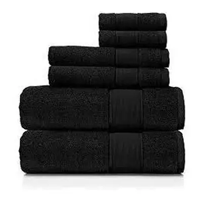 (black, pack of ) 2x bath sheets