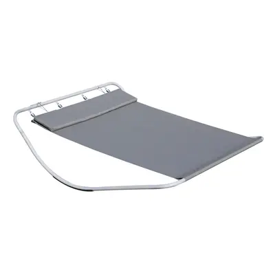 Outsunny Double Hammock Sun Lounger Outdoor Day Bed Patio Grey