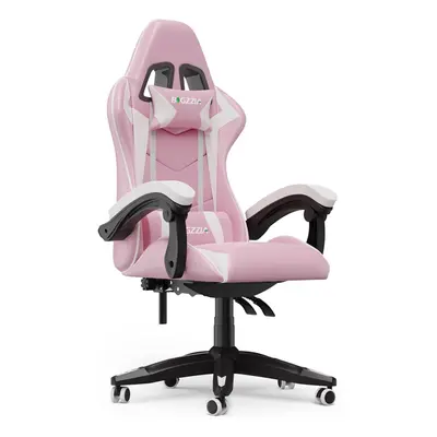 (Pink) Ergonomic Racing Style Swivel Gaming Chair