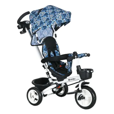 HOMCOM in Trike for Toddler Years with Parent Handle, Light Blue