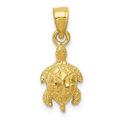 14K Yellow Gold Turtle Pendant