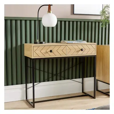 Home Source Aztec Drawer Hallway Console Table Storage Unit