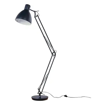 Large Modern Angled Design Floor Lamp in a Matt Black Finish