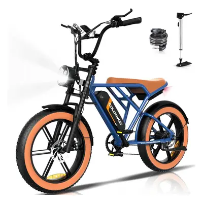 (Orange-blue) COLORWAY BK29 Electric Bikes,20'' Off-Road E Bike