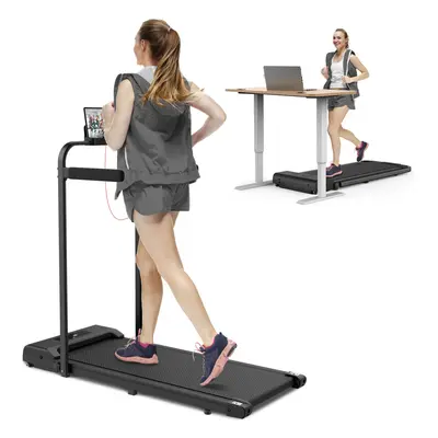 (Black) 2-in-1 C1 Foldable Electric Treadmill