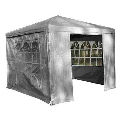 (Grey) Gr8 Garden Gazebo With Sides 3x3m | Outdoor Party Tent