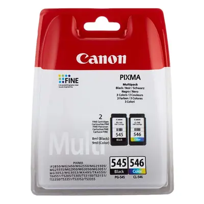 Canon Genuine Ink Cartridges PG-545/CL-546 - 2-pack blister Multi-Coloured For Selected PIXMA TR