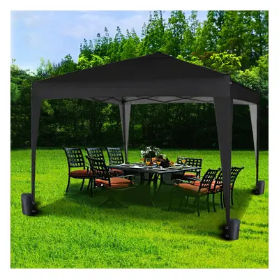 (Black) MccÂ® 3x3m Pop-up Gazebo Waterproof Outdoor Garden Marquee Canopy NS