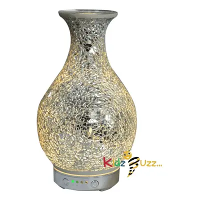 Silver Mosaic Diffuser - LED Light Gift Item For Home Decoration