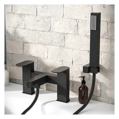 Luxury Bath Filler Tap Shower Mixer with Handset Kit Matte Black | Kento