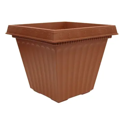 Set of Large 40cm Square Garden Planters Plastic Plant Pots