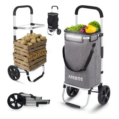 AREBOS 3in1 shopping trolley | trolley large L| shopping trolley with cooler compartment | shopp