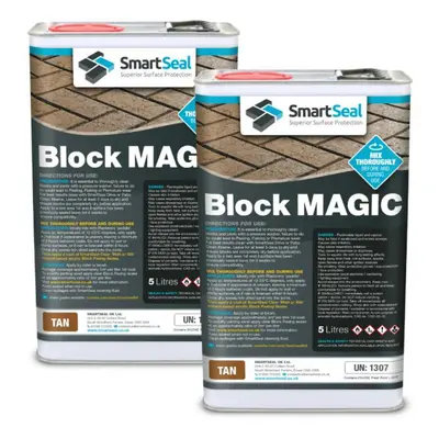 (Tan, x Litres) Smartseal Block Magic - Re-Colouring Block Paving Sealer. Superior to Concrete P