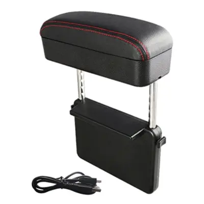 Universal Car Wireless Qi Standard Charger PU Leather Wrapped Armrest Box Cushion Car Armrest Bo