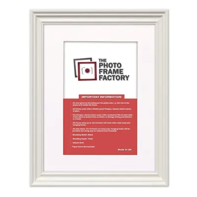 (White Frame White Mount, 90x60CM Pic (100x70CM Frame)) Picture Frames Swept Style Photo Frames 