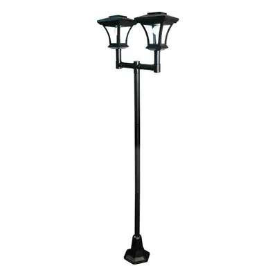 GardenKraft Twin Head Solar Powered Lamp Post Garden Light / 1.8m Tall