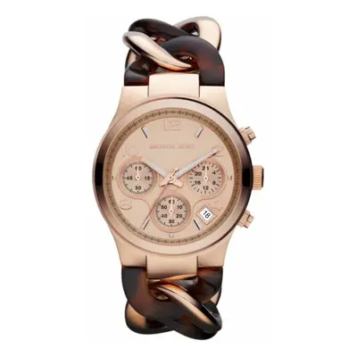 Michael Kors Runway Tortoise Twist Rose Gold Ladies Watch MK4269