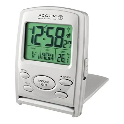 Acctim Vista MSF Radio Controlled Multi function LCD Travel Alarm Clock