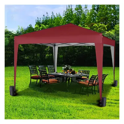 (Red) MccÂ® 3x3m Pop-up Gazebo Waterproof Outdoor Garden Marquee Canopy NS