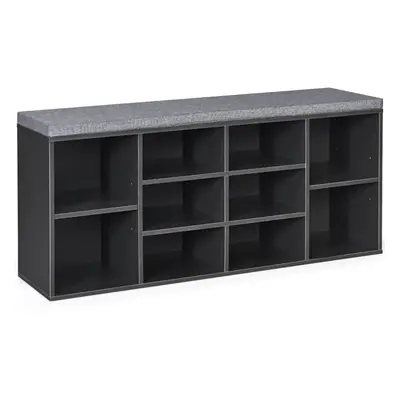 Shoe Bench 10-Cube Storage Bench Cabinet Cube Organizer Rack Cabinet