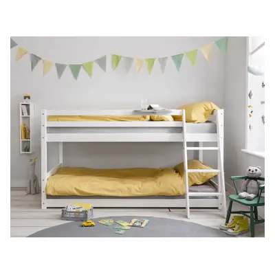 Hilda Low Cabin Bed with Bunk Underbed and Play Area in Classic White