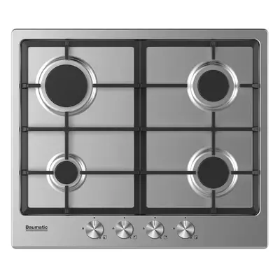 Baumatic BHIG620X 60cm Gas Hob - Stainless Steel