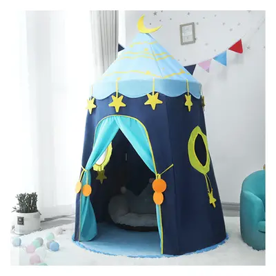 Blue Portable Kids Tent Indoor Outdoor Play Tent Teepee Indoor Playhouse Children's Castle with 