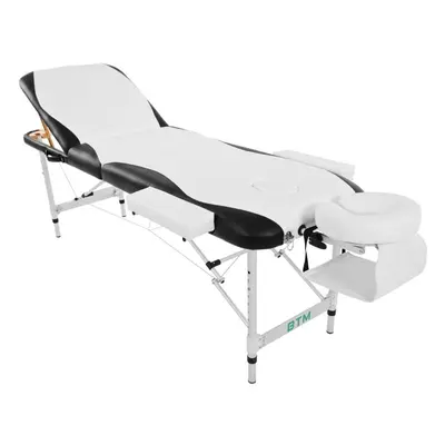 (White) Portable Folded Massage Table Aluminium Couch Bed