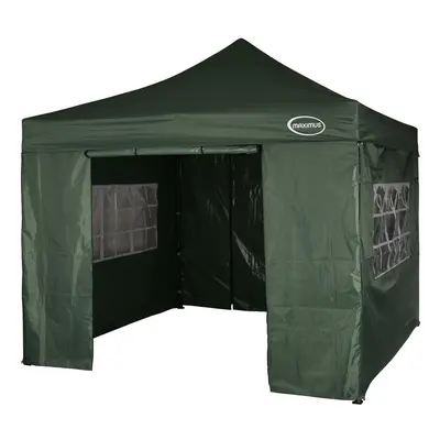 (Green) MAXIMUSÂ® HEAVY DUTY GAZEBO 3mx3m HIGH QUALITY GAZEBO MARKET STALL POP UP TENT