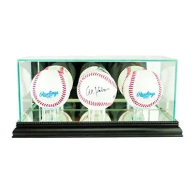 Perfect Cases TRBSB-B Triple Baseball Display Case, Black