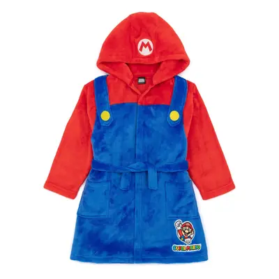 (11-12 Years, Red/Blue) Super Mario Childrens/Kids Costume Dressing Gown