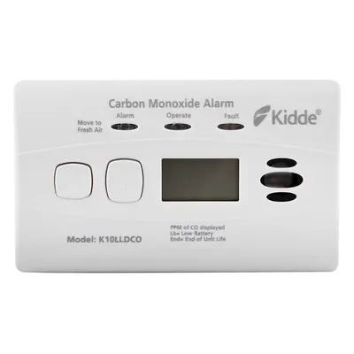 Kidde 10LLDCO Ten Year Life Digital Display Carbon Monoxide Alarm with Sealed Lithium Battery